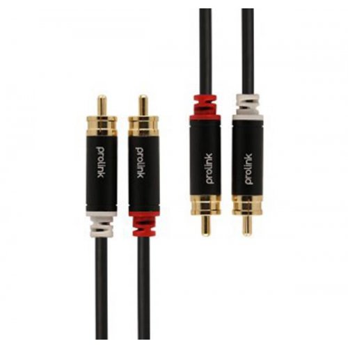 Καλώδιο 2 x RCA αρσενικά -> 2 x RCA αρσενικά 1.5m HMM-101 Prolink