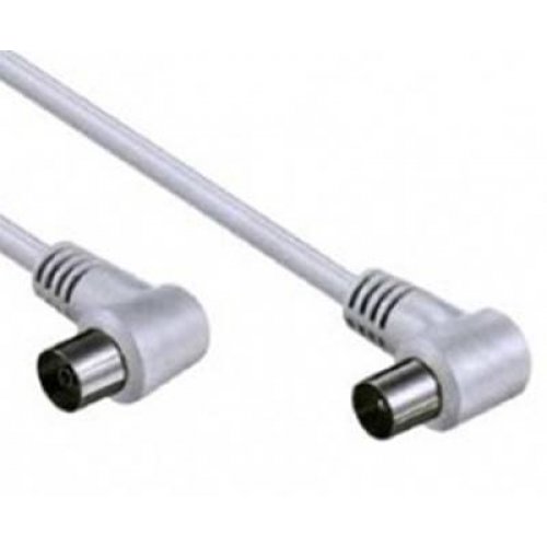 Καλώδιο RF TV αρσενικό -> θηλυκό 10m άσπρο γωνία AV110-06N Lancom