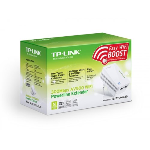 Powerline WiFi Extender 300Mbps AV500 TL-WPA4220 TP-LINK