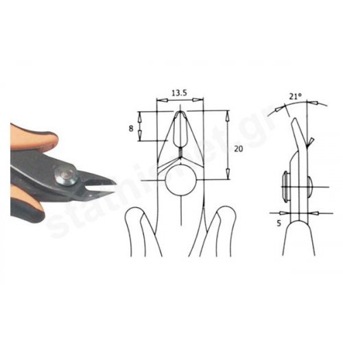 Κόφτης πλάγιος 128mm TRE-03-NB Ιταλίας Piergiacomi