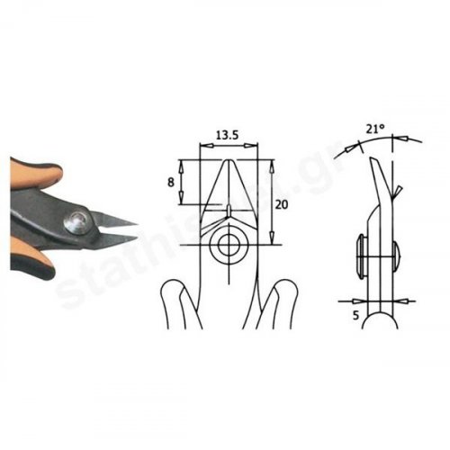 Κόφτης πλάγιος ανάποδος 160mm TR-2515 Ιταλίας Piergiacomi