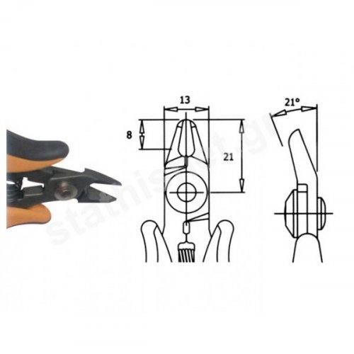 Κόφτης πλάγιος ενισχυμένος 138mm TR-5000R Piergiacomi