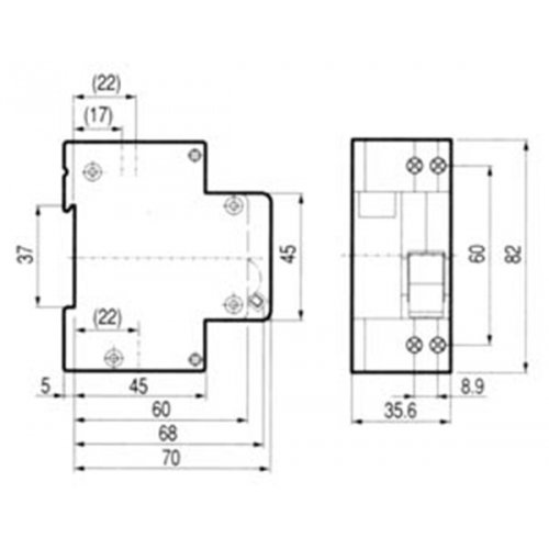 Relay διαφυγής RKP 1P+N C 6A 30mA με ασφάλεια R062201230 LS