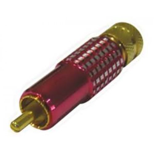 Κονέκτορας RCA επίχρυσος 8mm μεταλλικός αρσενικός κόκκινος LZ517 Κονέκτορας RCA επίχρυσος 8mm μεταλλικός αρσενικός κόκκινος LZ517