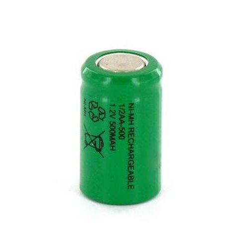 Μπαταρία 1 pc x 1.2V 1/2 AA 500mAh Νi-Mh με λαμάκι Fujitron