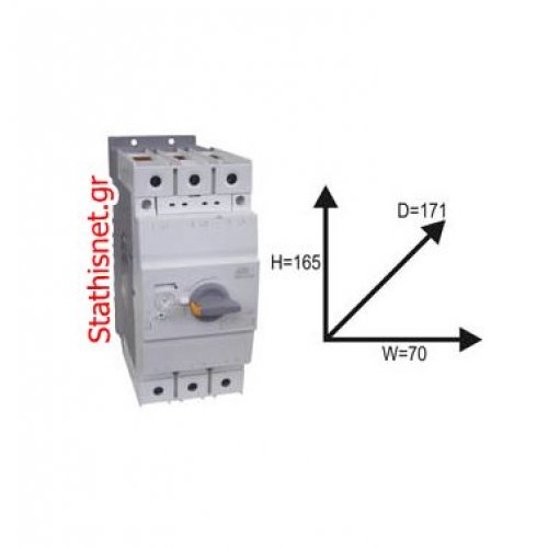 Θερμομαγνητικός διακόπτης ράγας 55-75Α MMS-100S ROTARY LS