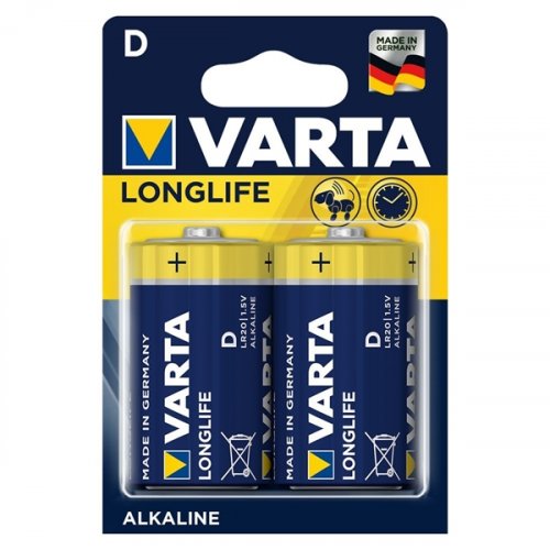 Μπαταρία αλκαλική LR20 D BL2pcs 4120 Long Life VARTA