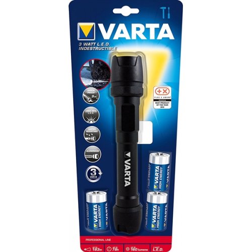 Φακός 3W led Light + 3C 18702 Varta