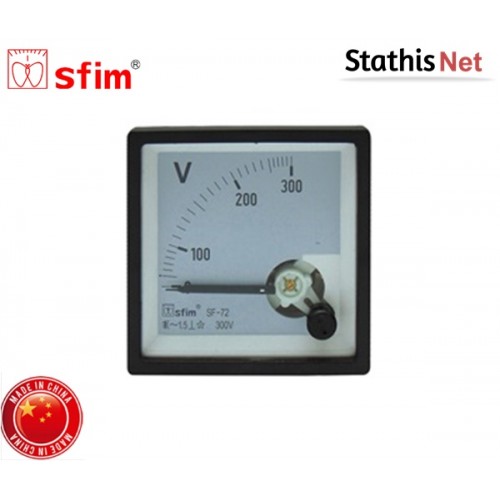 Όργανο πίνακος βολτόμετρο αναλογικό AC 72x72mm 0-600V SF-72-3 SFIM