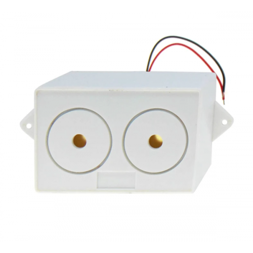 Σειρήνα διπλή 12V DC 106dB 107.5x55mm λευκή IP54 KPS-G8555 KEP