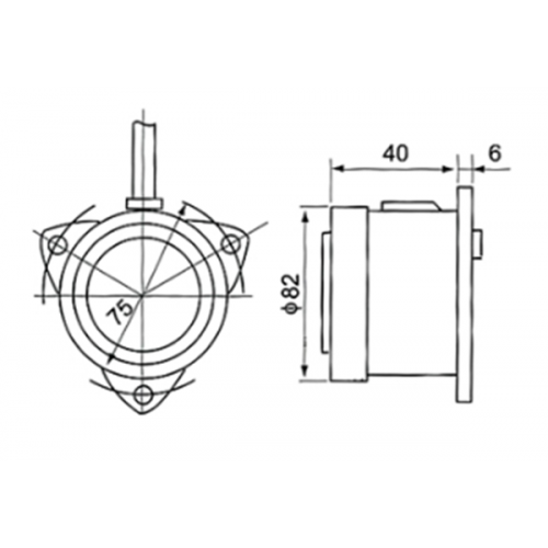 Σειρήνα buzzer 12V DC 80dB 8.2x4mm πράσινη IP40 HRB-75 (C-F75) KZE