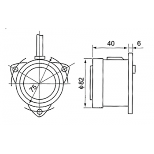 Σειρήνα Buzzer 110V AC 80dB Φ82 πράσινη IP40 C-F75 CNTD