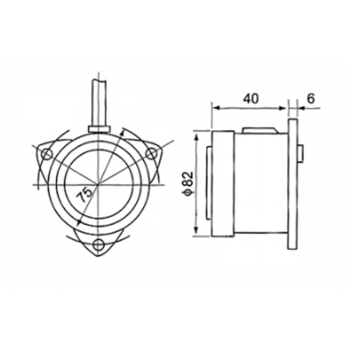 Σειρήνα buzzer 230V AC 80dB 82x40mm πράσινη IP40 HRB-N80 (C-F75) KZE