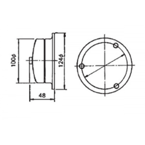 Σειρήνα κουδούνι 24V DC 105dB 124x48mm μεταλλική IP40 BL-100 KZE