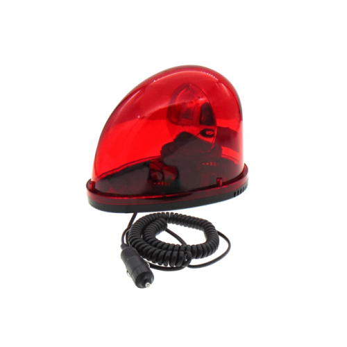 Φάρος neon 12V DC περιστρεφόμενος με φις αυτοκινήτου 185x134mm κόκκινος IP40 LTD1201 KZE
