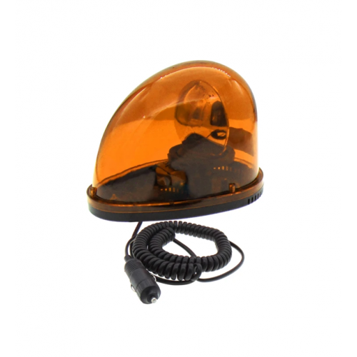 Φάρος neon 12V DC περιστρεφόμενος με σειρήνα & φις αυτοκινήτου 185x134mm κίτρινος IP40 LTD1201J KZE