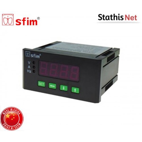 Όργανο πίνακος αμπερόμετρο/βολτόμετρο/συχνόμετρο ψηφιακό AC 96x48mm μέσω μετασχηματιστή 60/5A SFN-5K1-UIF SFIM