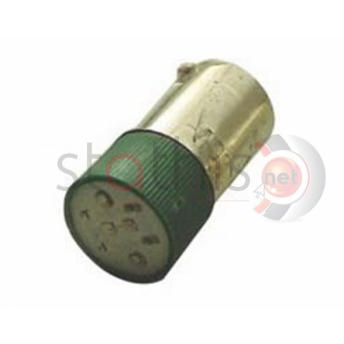 Ενδεικτική λυχνία πράσινη με LED B9AS 220VAC AD22B-S06