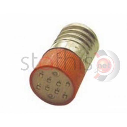 Ενδεικτική λυχνία κόκκινη με LED E10 24V AC-DC AD22B-E02