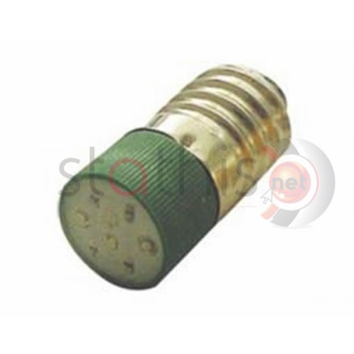 Ενδεικτική λυχνία πράσινη με LED E10 24VAC/DC AD22B-E02