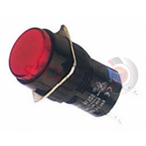 Ενδεικτική λυχνία κόκκινη βιδωτή Φ16 χωρίς καλώδιο με neon 220V AC SDL16-AXD