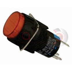 Μπουτόν κόκκινο βιδωτό Φ16 push on/off χωρίς καλώδιο με led 24V AC/DC SDL16-11AD