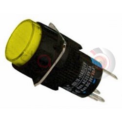Μπουτόν κίτρινο βιδωτό Φ16 με συγράτηση LED 230VAC SDL16-11ADL
