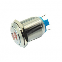 Σειρήνα buzzer πίνακα Φ19 12V DC 85dB με κόκκινο led λαμπάκι IP50 HBGQ19 DHE