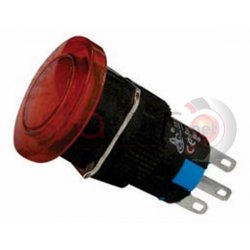 Μπουτόν κόκκινο βιδωτό Φ16 μανιτάρι με LED 24VAC/DC SDL16-11MD