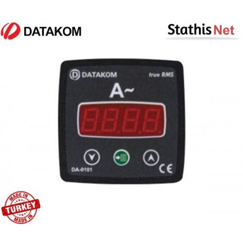 Όργανο πίνακος AC αμπερόμετρο ψηφιακό 72x72mm 5/5A-5000/5Α μέσω μετασχηματιστή DA-0101 Datakom
