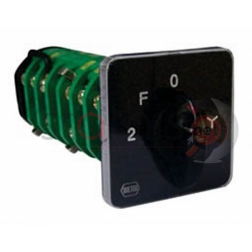 Διακόπτης 2 ταxυτήτων με φρένο τριφασικός 0-Y-1-2F 3p 3x32Α 242254 Breter