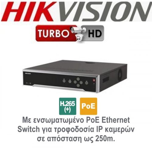 NVR 16 IP καναλιών 4K DS-7716NI-I4/16P Hikvision