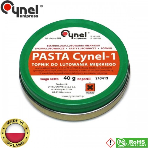 Σολδερίνη πάστα 40gr Cynel-1 Flux Cynel