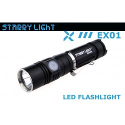 Φακός 1 x 18650  αδιάβροχος 800Lm EX01 Starrylight