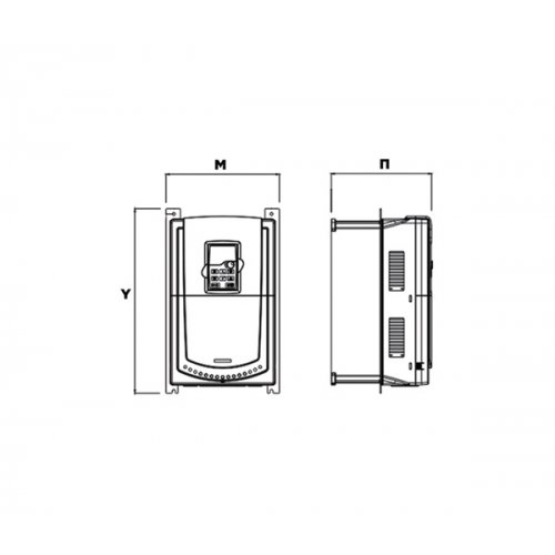 Inverter ισχύος ρυθμιστής στροφών 1Φ in 230V -> 3Φ out 230V 0.4KW GD20 INVT