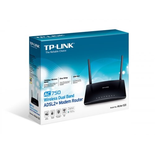 Modem Router Ασύρματο Dual Band ADSL2 Archer D20 TP-LINK