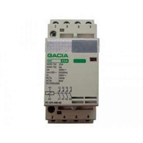 Relay φορτίου ράγας 4P 4NO 63A 230VAC HC-4-63-230-4-0 Gacia