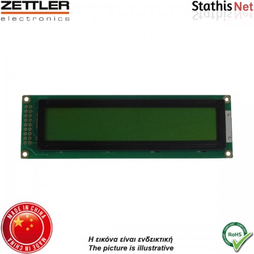 Οθόνη LCD display 2x24 πράσινου φωτισμού ACM2402C-FL-YBW-03 ZETTLER