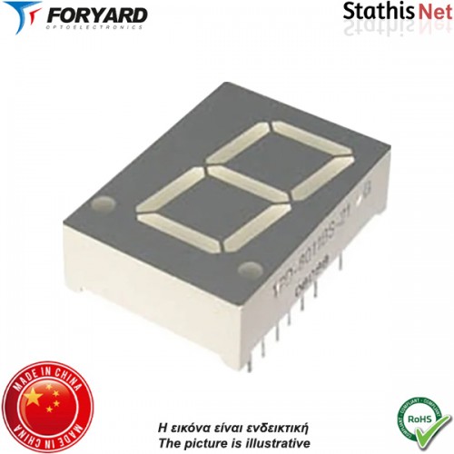 Display led 1 ψηφίου 20.4mm ανόδου μπλέ FYS-8011FB-21 Foryard