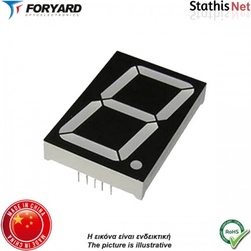 Display led 1 ψηφίου 38.1mm ανόδου μπλέ TPD-15011BB-11 Foryard
