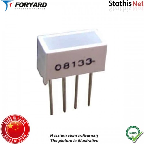 Display led light bar 10x5x6mm παραλληλόγραμμο μπλέ TPA-R1005ZUB-01 Foryard