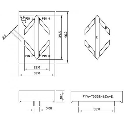 Display led τόξο κόκκινο 12V TO-53246ZS