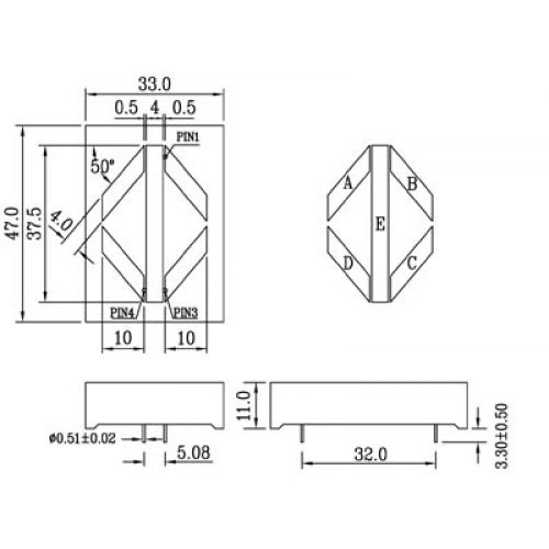 Display led τόξο κόκκινο 12V TOA-1510ZaH-B