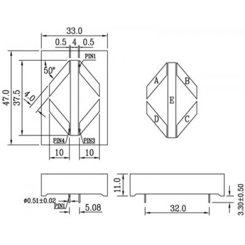 Display led τόξο μπλέ 24V TOA-1510ZHH-B