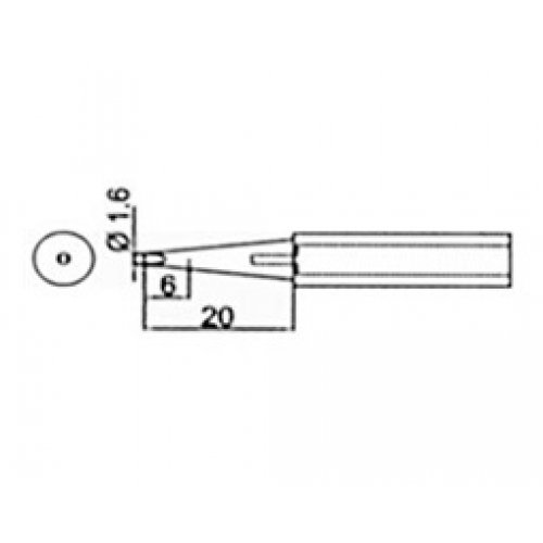 Μύτη κολλητηριού 1,6mm για το κολλητήρι SS218-1.6D Proskit