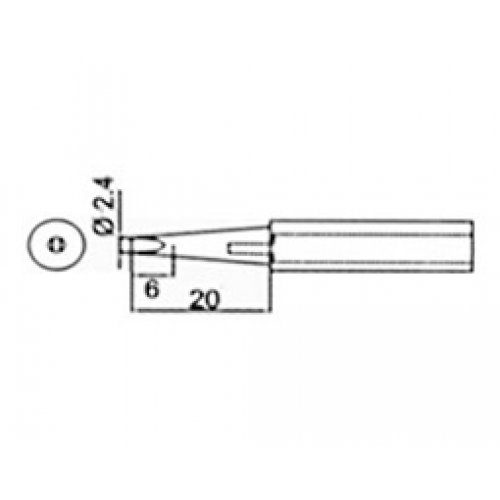 Μύτη κολλητηριού 2,4mm για το κολλητήρι SS218-2.4D Proskit