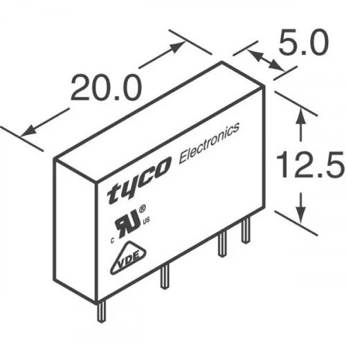 Relay Ultra-Miniature 24V DC 5A 1pins NO PCNH-124H3MHZF TYCO