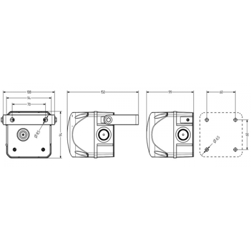 Φάρος μικρός FLASH LED 24V AC/DC 99x94mm πορτοκαλί IP66 QDS Auer Signal