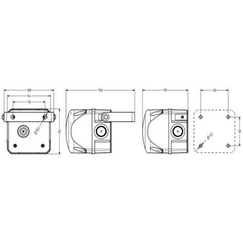 Φάρος μικρός FLASH LED 24V AC/DC 99x94mm κόκκινος IP66 QDS Auer Signal