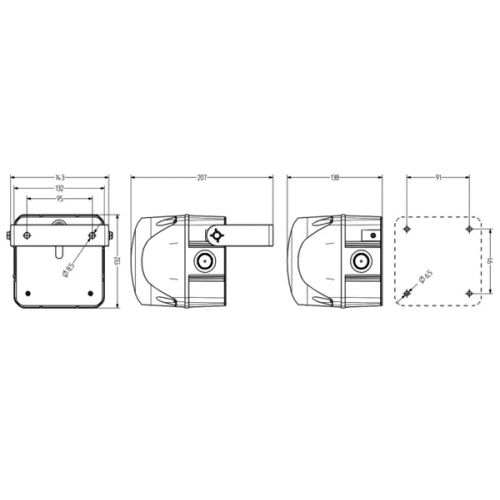 Φάρος μεσαίος FLASH LED 24-48V AC/DC 138x132mm πράσινος IP66 QDM Auer Signal